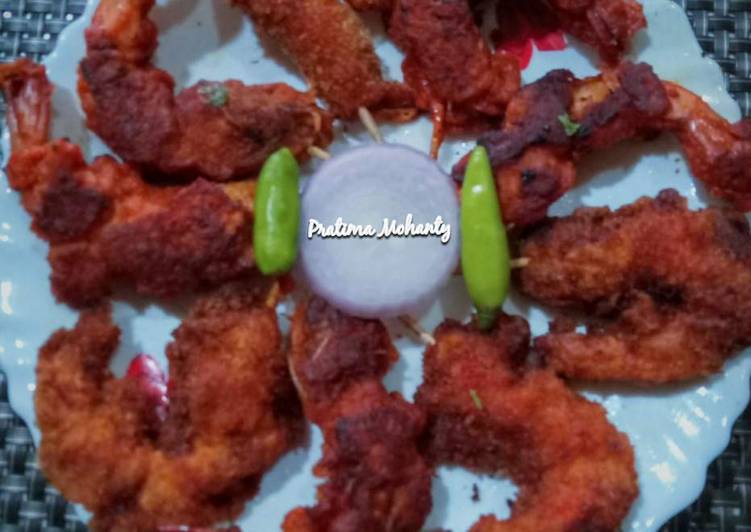 Practical Way to Serving Appetizing Stick Prawn