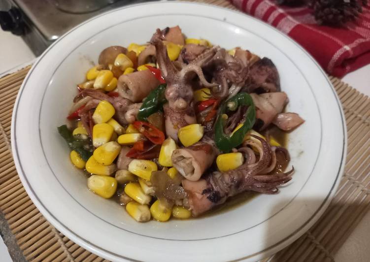 Resep Unik Oseng Jagung Cumi Asin Sedap Nikmat