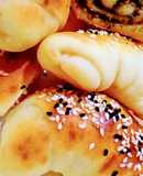 فطاير مشكله بعجينة العشر دقائق 🥨🥯🥐🥖