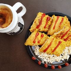 A picture of Besan Chilla with tofu paneer stuffing.