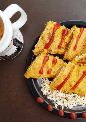 A picture of Besan Chilla with tofu paneer stuffing.