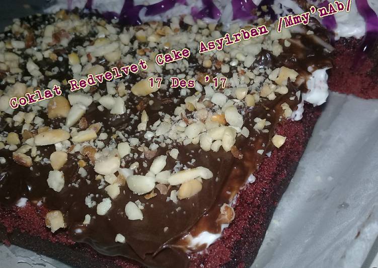 Coklat Redvelvet Cake No Mixer No Oven