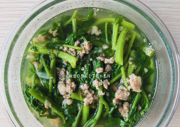 Recipe: Tasty Canh xà lách xoong nấu thịt băm