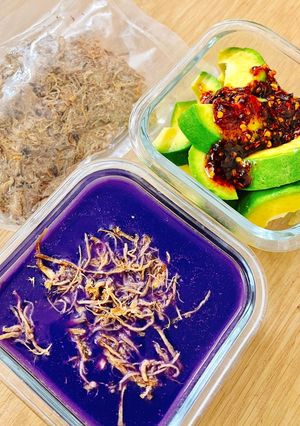 Hình của món Cháo yến mạch tím ☂️🥣.