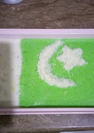A picture of Pakistan flag Kheer mix.