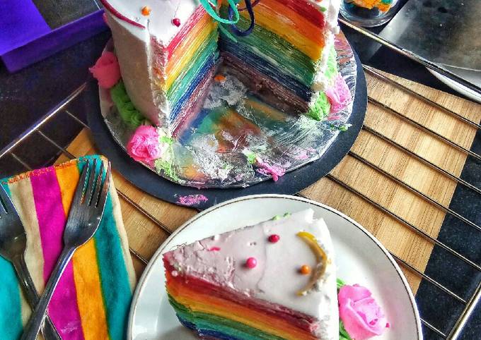 Recipe of Speedy Rainbow Cake