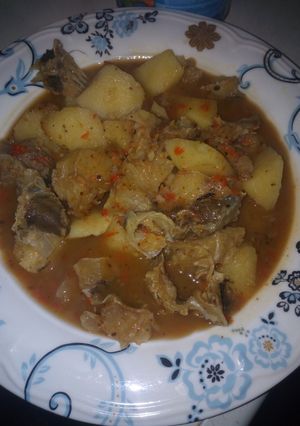 A picture of Stock fish pepper soup.
