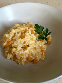 Una foto de Risotto de calabaza