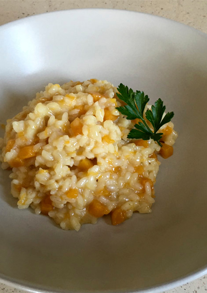 Una foto de Risotto de calabaza