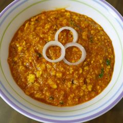 A picture of Paneer bhurji in gravy.