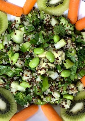 A picture of Green goddess salad.