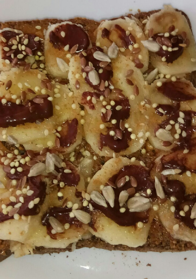 Una foto de Tostada dulce con plátano