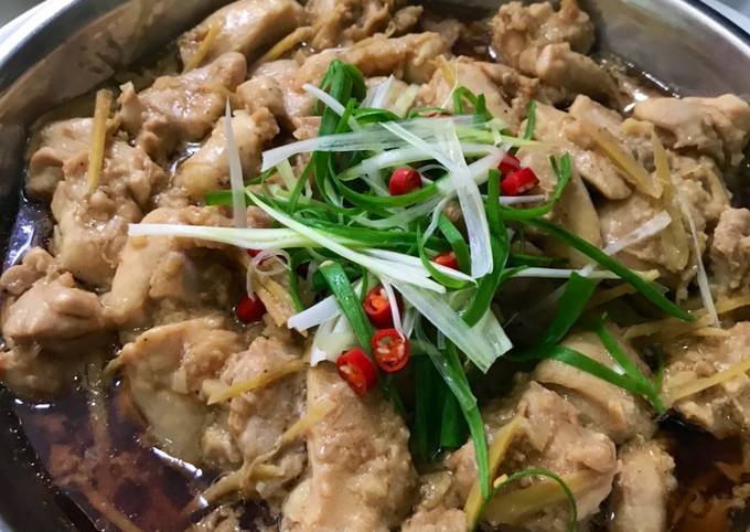 Resep Ginger chicken steamed, Lezat
