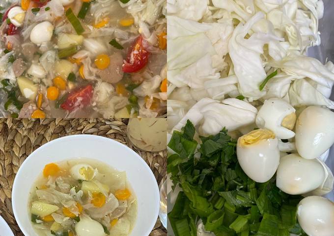 Resep Sup Ayam Bakso dan Telur Puyuh yang Lezat