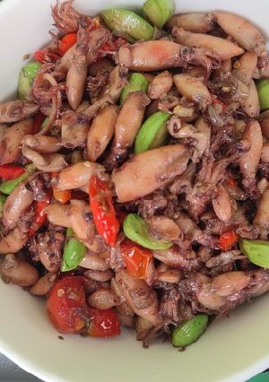 Foto resep Tumis Cumi Asin Pete