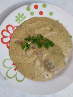 Una foto de Mbaipy so'o (Polenta con carne)
