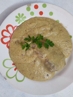Una foto de Mbaipy so'o (Polenta con carne)