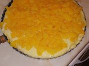 Una foto de crema pastelera de durazno