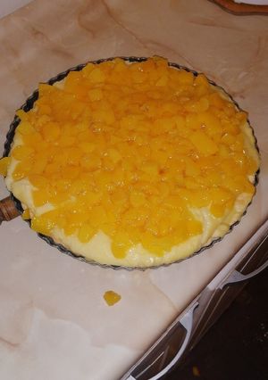 Una foto de Tartaleta de durazno con crema pastelera