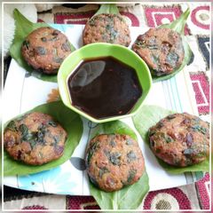 A picture of Palak cutlet.