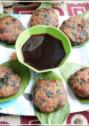 A picture of Palak cutlet.