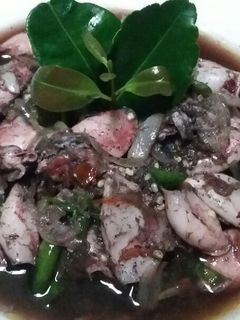 Foto resep Cumi masak hitam pedas