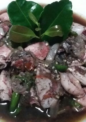 Foto resep Cumi masak hitam pedas