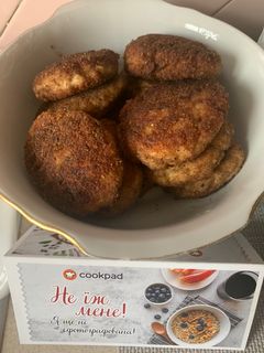 Фото Котлеты с овсянкой и куриным филе.