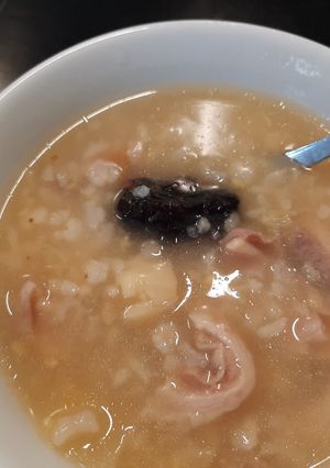 Hình của món Dạ dày hầm bát bửu (cháo dạ dày thuốc bắc).