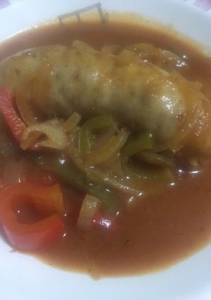 Una foto de Chorizos a la pomarola