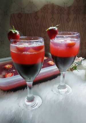 Foto resep Pudding Stroberi Coklat