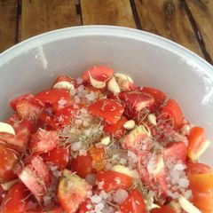 A picture of Home made sun dried tomato prep.