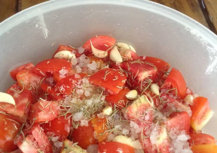 Home made sun dried tomato prep