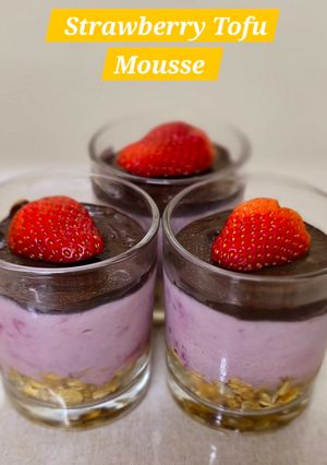 A picture of 🍓Strawberry Tofu Mousse.