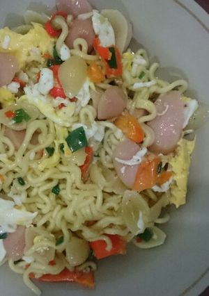 Foto resep Seblak Mie, Makaroni, Telur dan Sosis