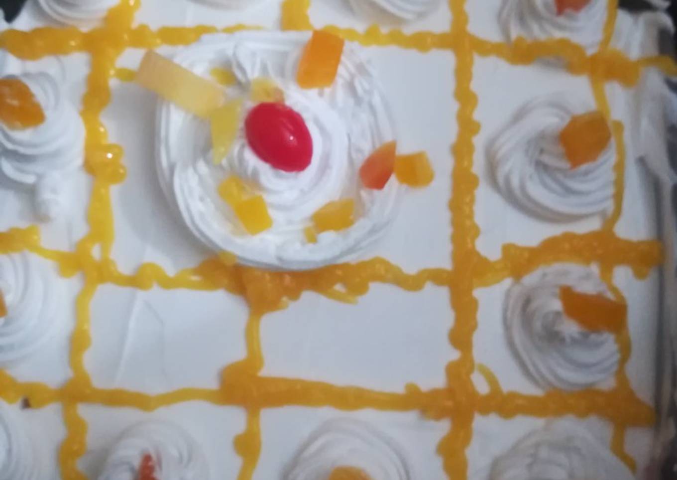 Mango jelly creamy custard dessert
