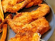A picture of deep fried chicken tenderloins