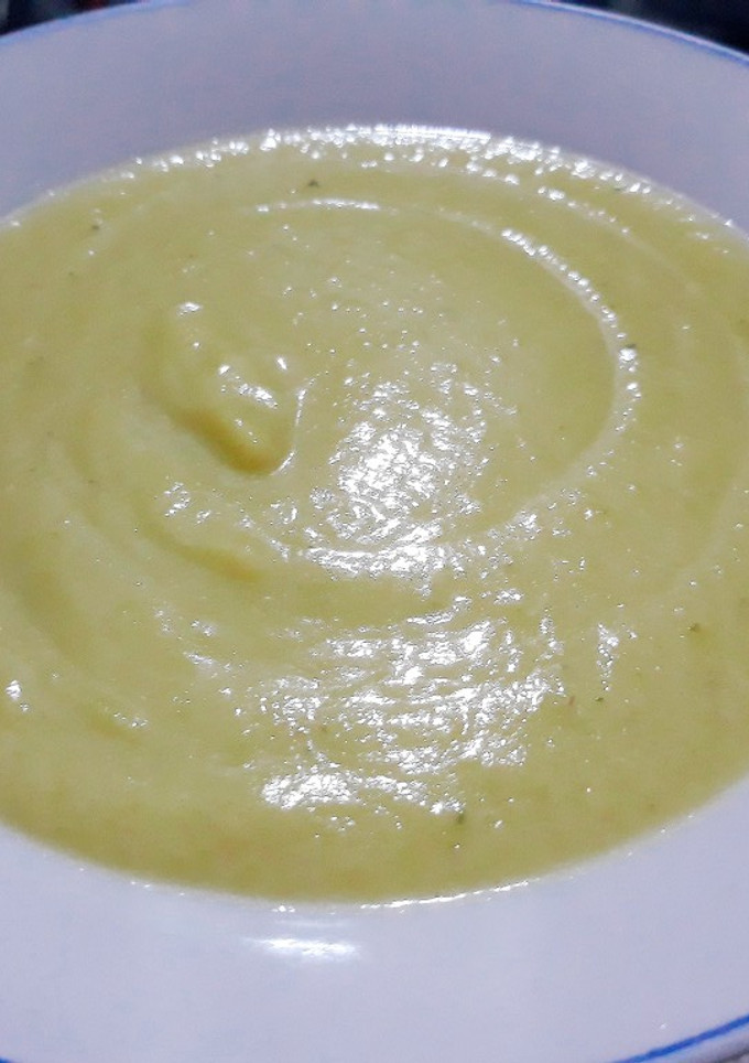 Una foto de Puré de calabacín