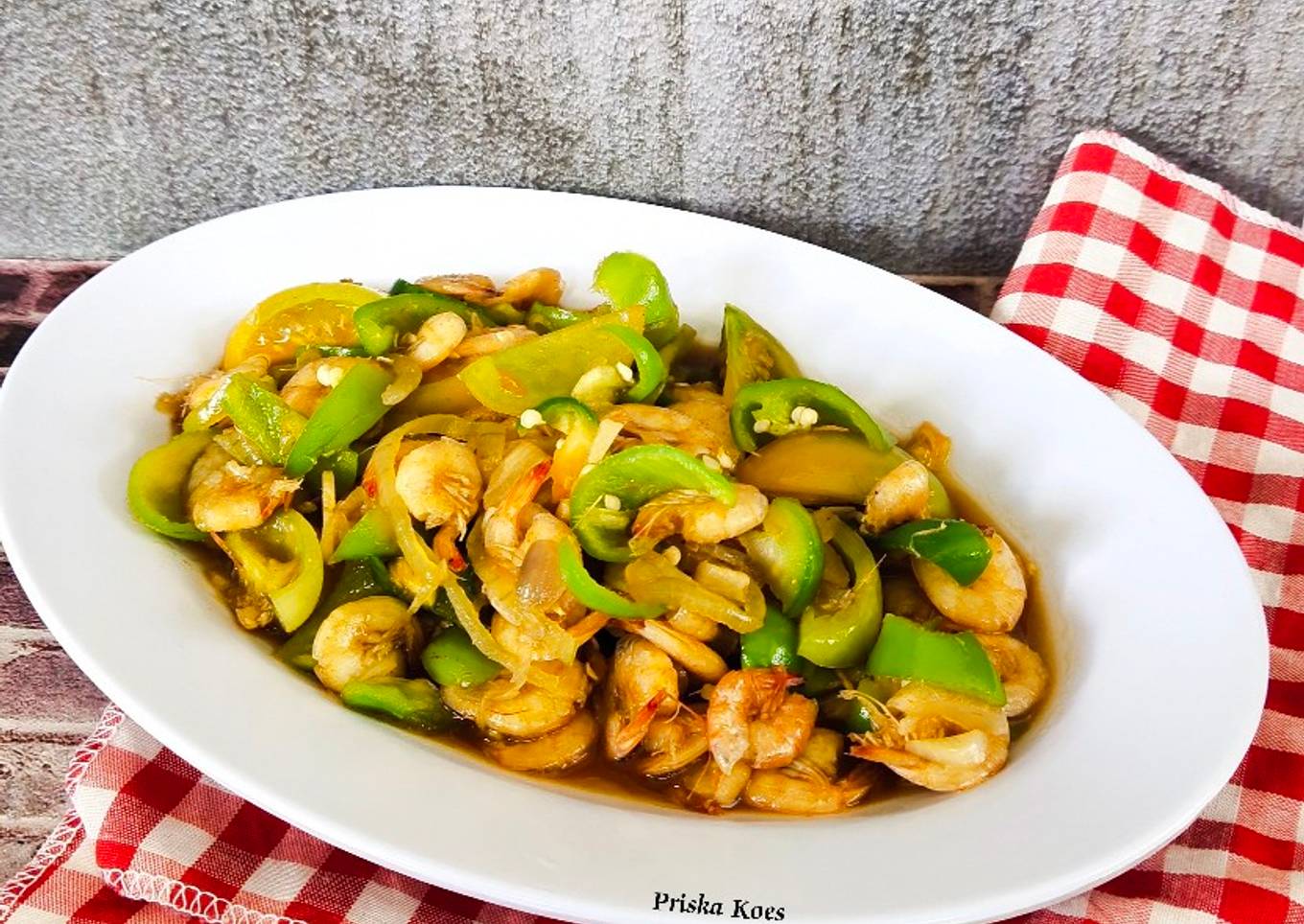 Tumis Udang Pedas Cabai Hijau