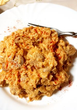 Húsmentes székelykáposzta gombás raguval recept fotója