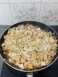 Fried bean sprouts and tofu (Tumis Toge Tahu)