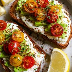 A picture of Avocado Cottage Cheese Toast.