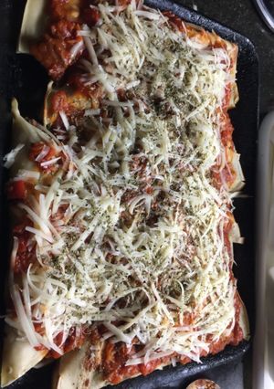Una foto de Canelones de verdura y carne