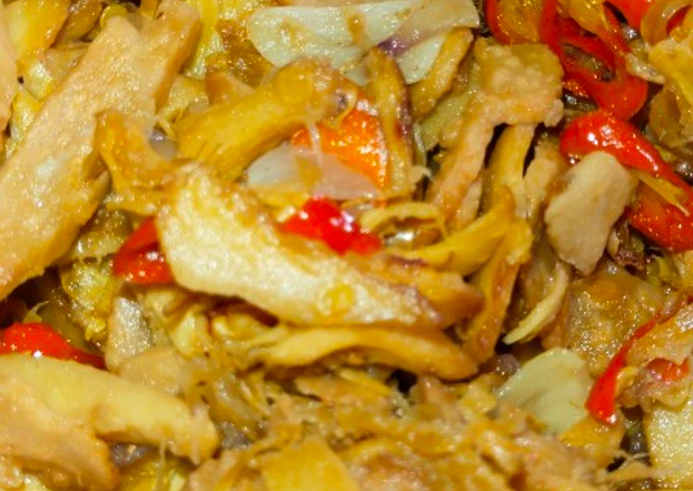 Tumis mandai cempedak pedas(makanan khas Banjarmasin)