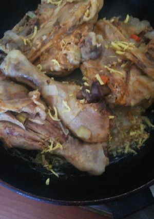 Una foto de Pollo frito al jengibre recio