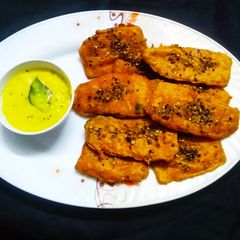 A picture of Purple yam puri.