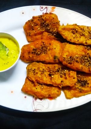 A picture of Purple yam puri.