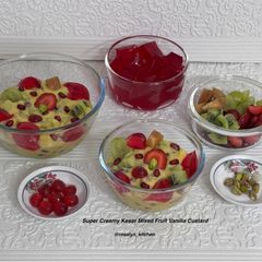 A picture of Super Creamy Kesar Mixed Fruit Vanilla Custard.