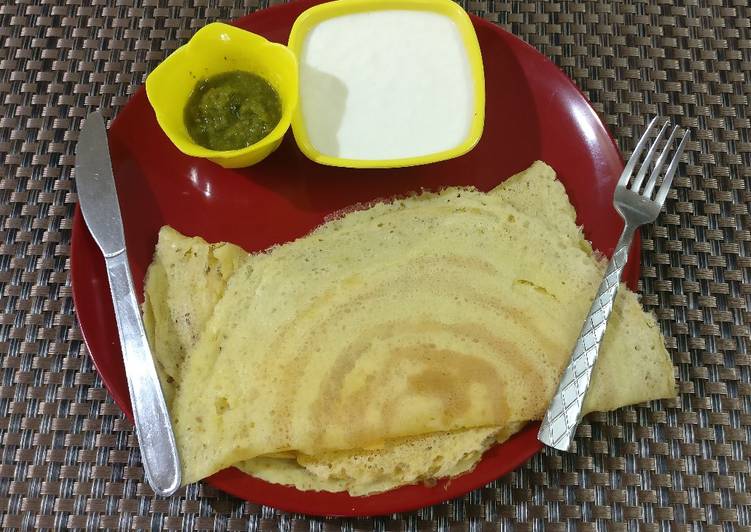 Recipe of Super Quick Homemade Moong dal dosa