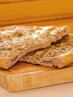 A picture of 100% Whole Wheat Focaccia in a Pan (HEALTHY EDITION).